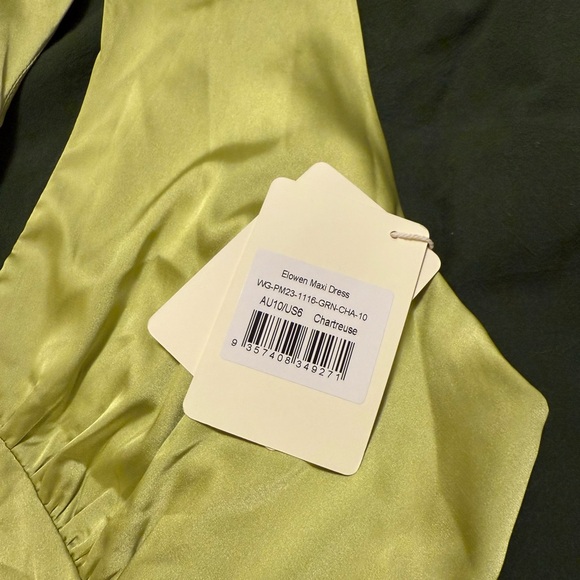 Peppermayo Chartreuse Halter Maxi Dress - Picture 5 of 8